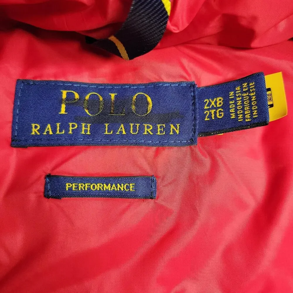 NWOT Polo Ralph Lauren El Cap Jacket 2XB Red Down Puffer Full Zip Hooded
